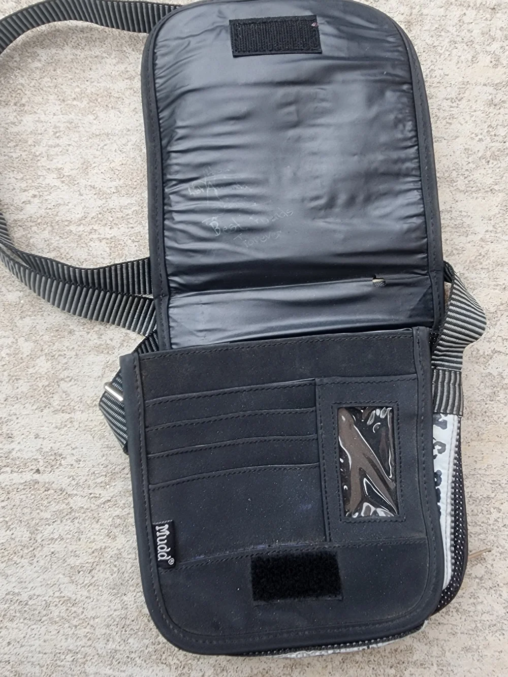 MUDD Vintage 90s Y2K Black Gray Crossbody Bag Purse